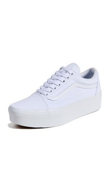 Vans  Unisex Old Skool Stackform Shoes | True White | Authentic New