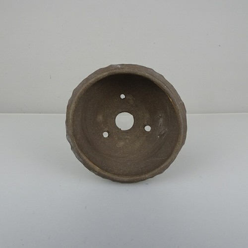 Vaso per bonsai giapponese Tokoname Deishu vaso tondo non smaltato - BP033 - Foto 4 di 8