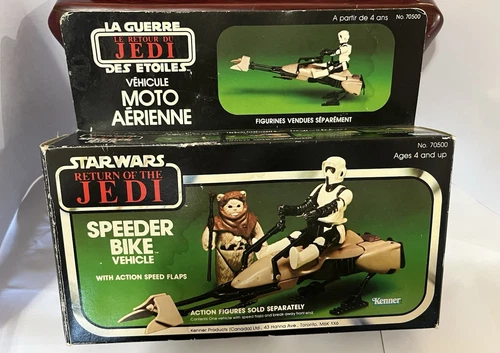Star Wars 1983 Speeder Bike W/ Box & All Original Kenner French English