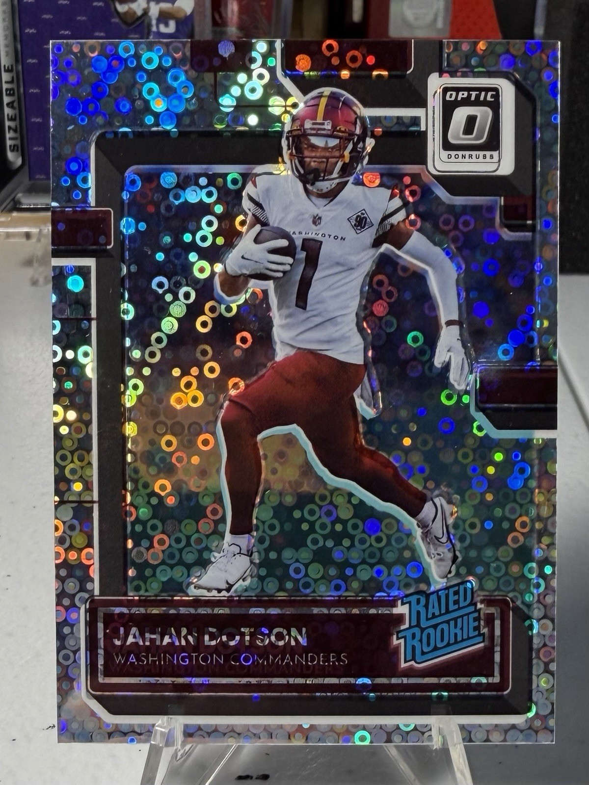 2022 Panini Donruss Optic #210 Jahan Dotson RC Rookie Silver Circles Prizm /125