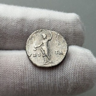 Kaiser Vespasian Silber Denar antike römische Münze