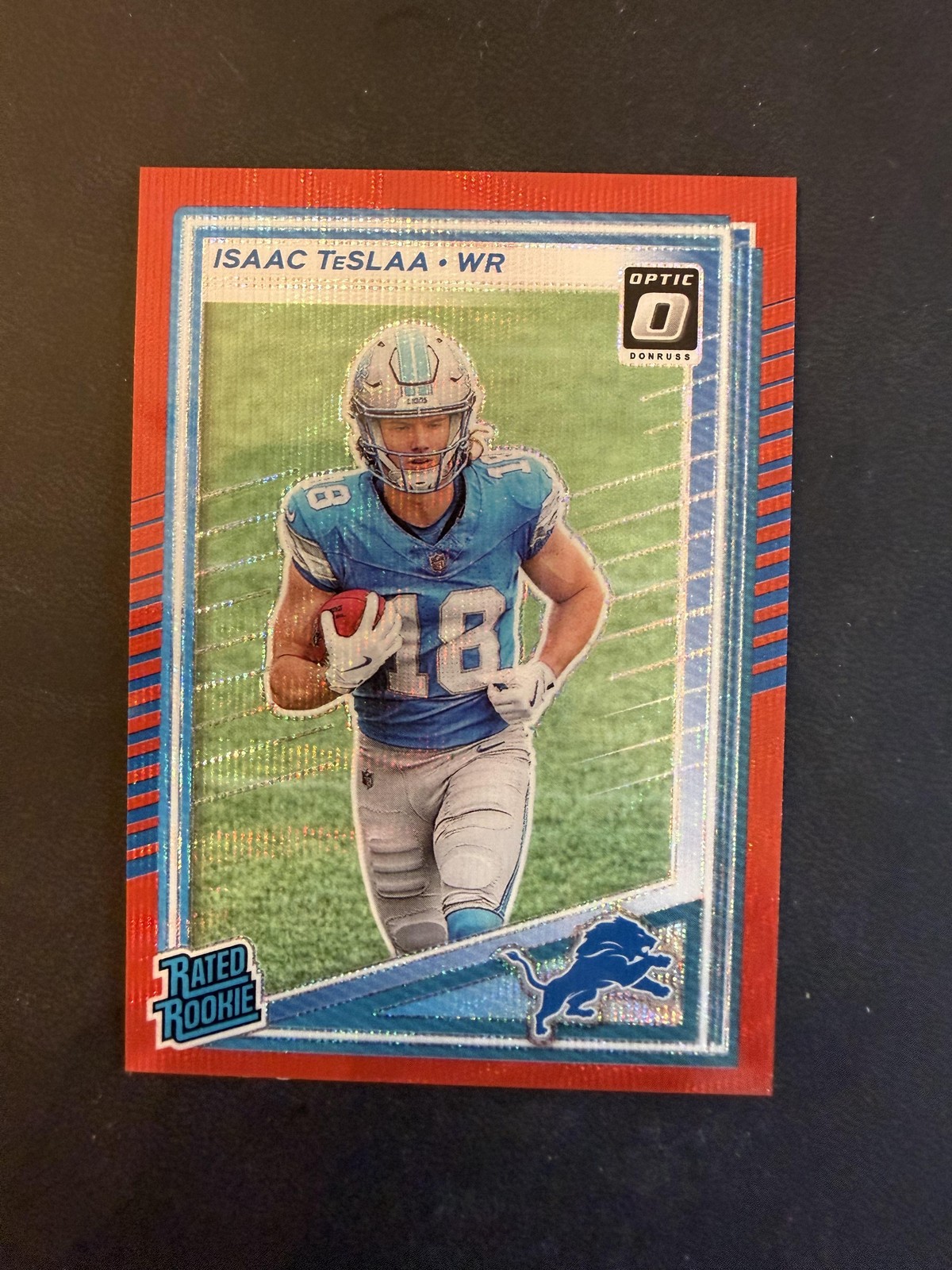 2025 Donruss #338 Isaac TeSlaa Optic Rated Rookies Preview Red Pandora