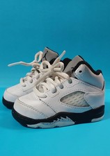3.5 Nike Air Jordan 5 Retro Baby Toddler Boy Reverse Metallic White Handsome