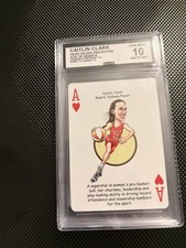 Caitlin Clark Hero Decks Ace Of Hearts Prototype CCG Gem Mint 10 Indiana Fever