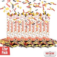 Party Popper 40Cm Deutschland 12Er Set Schwarz Rot Gold Fanparty Konfetti Deko