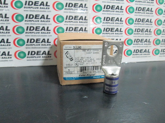 THOMAS AND BETTS 3LL80 LUG-New In Box img