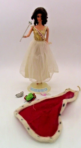 Walk Lively Miss America Barbie 1972 Vintage with Accessories Mattel Used