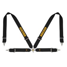 Sabelt Steel 4 Point Harness With 3'' Straps, Black - FIA 8854/98 Approved