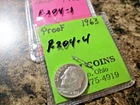 1963 PROOF ROOSEVELT SILVER DIME     XX