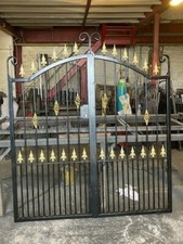 Heavy duty galvanised entrance gates Design PJN34