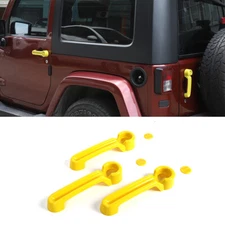 Car Door Handle & Tailgate Cover Trim Decor For Jeep Wrangler JK 2007-17 Yellow
