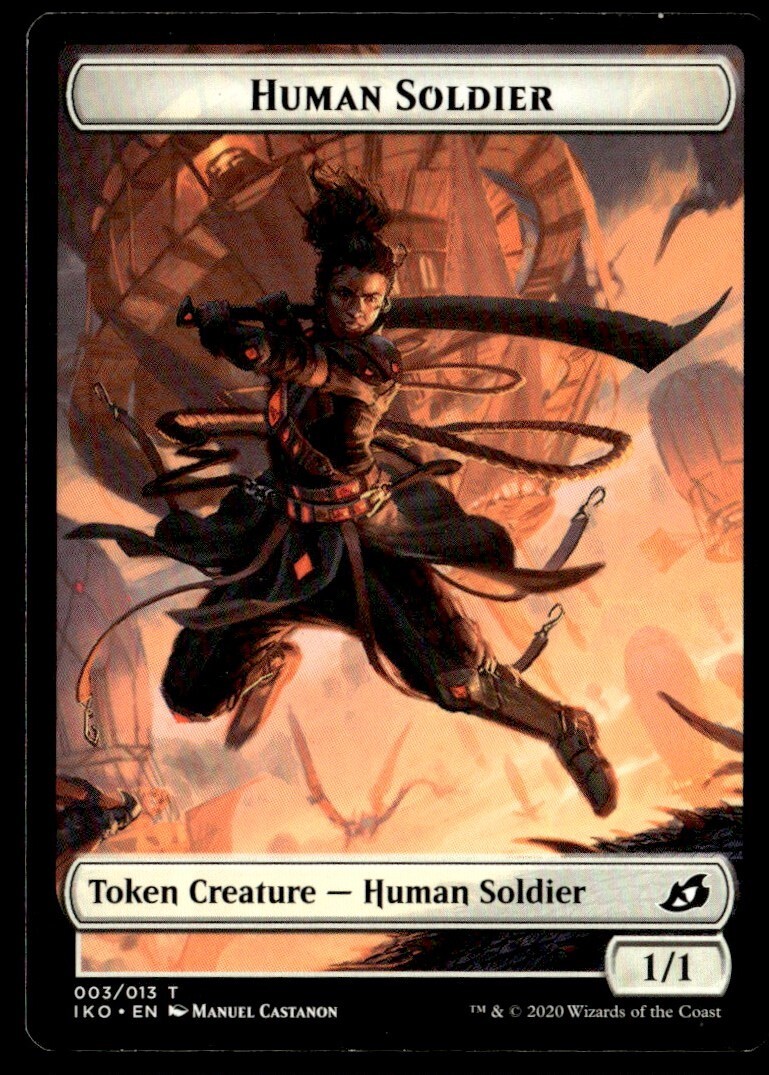 2020 Ikoria Human Soldier Token Common #3 Lair of Behemoths MTG