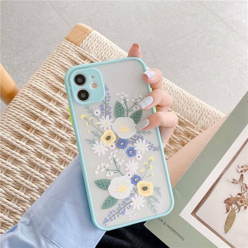 For iPhone SE XR 11 Pro Max Xs 7 8 ShockProof Cover Case Simple Flower SILICONE - Picture 8 of 15