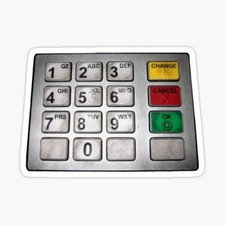 Atm Buttons Machine Mac Money Bank Number Button Register Vinyl Decal Sticker