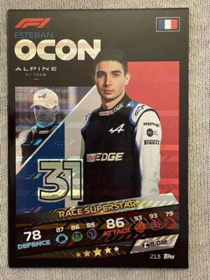 Topps F1 Turbo Attax 2021 Formel 1 Formula 1 Nr.213 Esteban Ocon Superstar