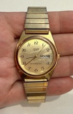 Vintage SHARP Men's Gold Tone Watch | NEW BATTERY - Watch Word Great!