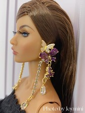 Earrings For Fashion Royalty Integrity Poppy Parker NuFace Dolls Crystal Jewelry