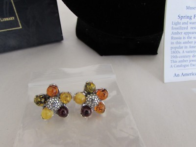 Parure Winterthur Spring Fever - Boucles D'oreilles, Pendentif Et Chaîne En Ambre - Neuf Sans Boîte
