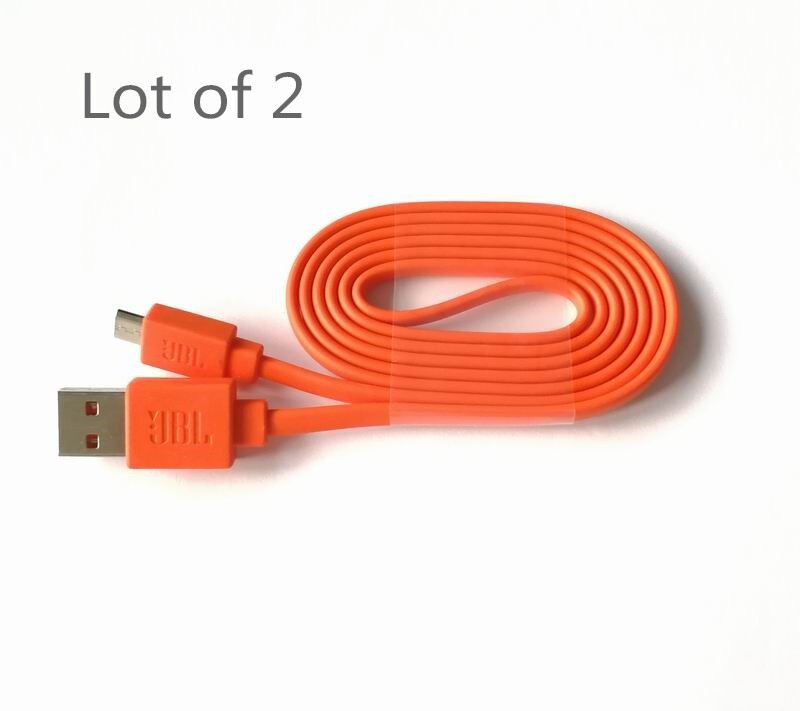 Cavo Piatto Micro USB Arancione 1 Metro Per Caricare Altoparlanti JBL Flip 3, 4, 3+ E Altri