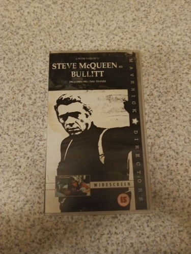 STEVE MCQUEEN BULLITT WS 1997 VHS PAL UK Video WITH FLYERS PETER YATES