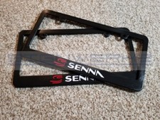 Ayrton Senna License Plate Frame Racing Mclaren Vtec Nsx Type R 2 Colors - Pair Ayrton Senna License Plate Frame Racing Mclaren Vtec Nsx Type R 2 Colors - Pair