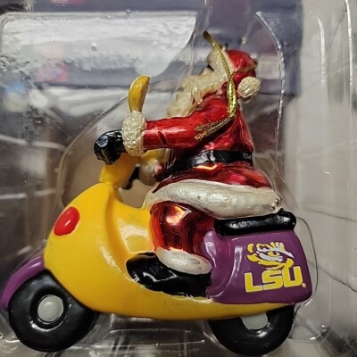 Santa Gets There Scooter LSU Ornament | eBay