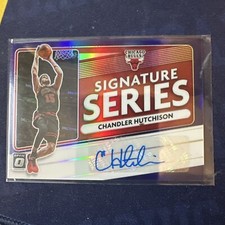 2020-21 Donruss Optic Signature Series Purple Chandler Hutchison Auto Chicago