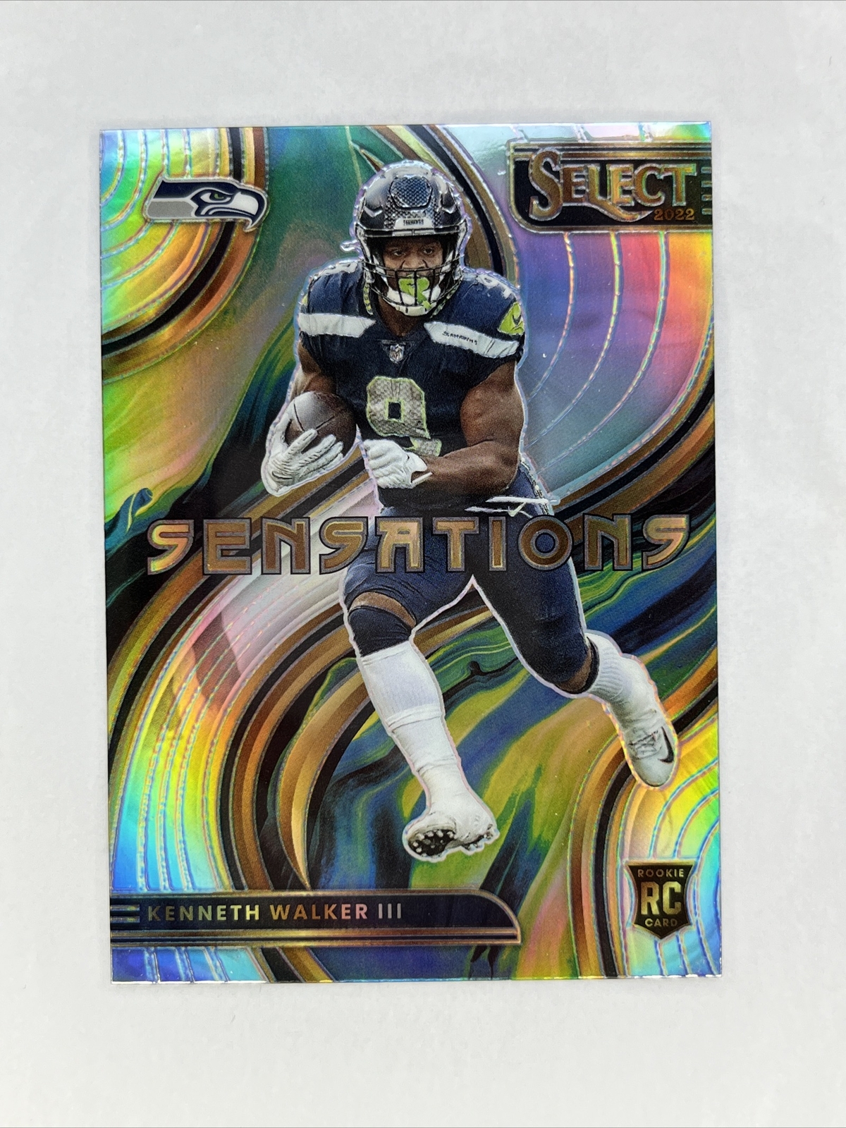 2022 Panini Select KENNETH WALKER III Sensations Silver Prizm Rookie RC #SEN-22
