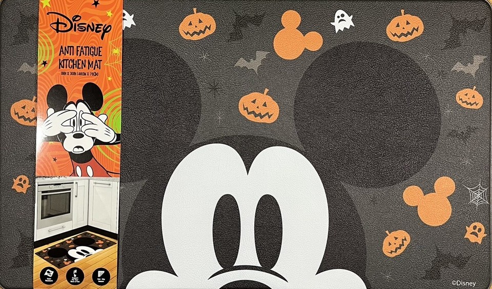 Disney Mickey Mouse AntiFatigue Kitchen Mat Rug 18x30 Halloween Ghosts