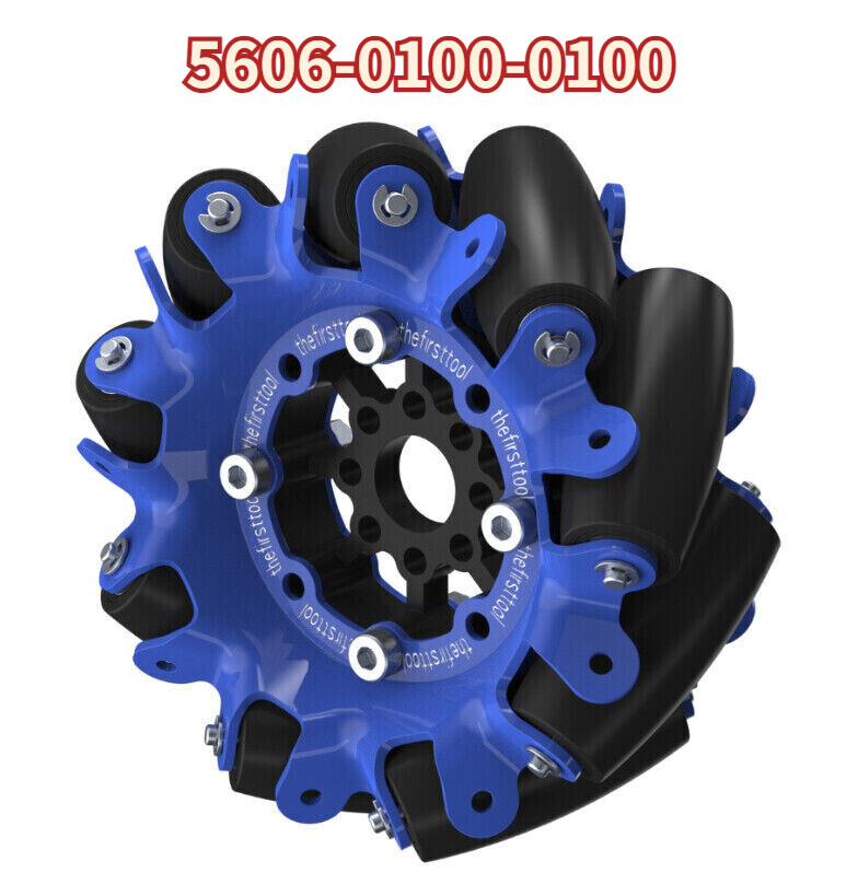 Nuevo coche robot industrial con rueda Mecanum de 4 pulgadas aluminio izquierdo con rodillos de goma poliuretano termoplástico