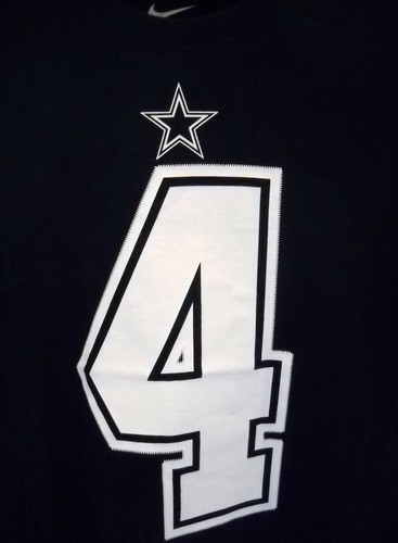 DALLAS COWBOYS DAK PRESCOTT NAME/NUMBER 4 ADULT MEDIUM (M) 2-SIDED NIKE T-SHIRT - Picture 4 of 4