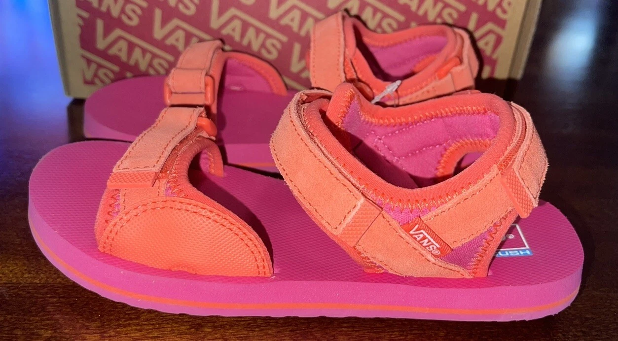VANS Sandali rosa tri lock per bambini bambina taglia da 2 a 3 VN0A54FJPNK NUOVI