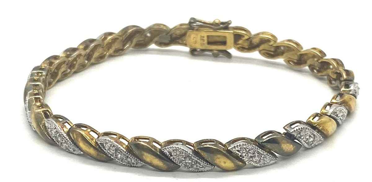Mens Bold Intricate Sterling Silver 925 Chain Bracelet 7 inches