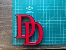 Daredevil classic DD logo chest symbol 3D printed shelf wall display Marvel