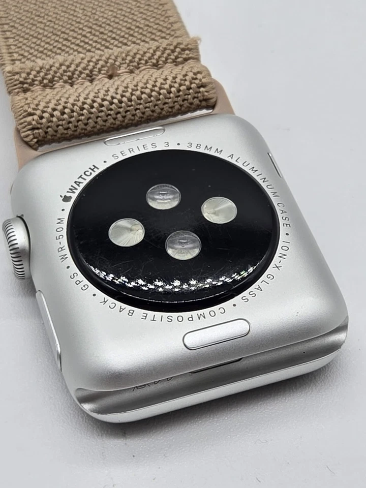 Apple Watch Series 3 38 mm A1858 GPS aluminio plateado - correa marrón Foto 4 de 4