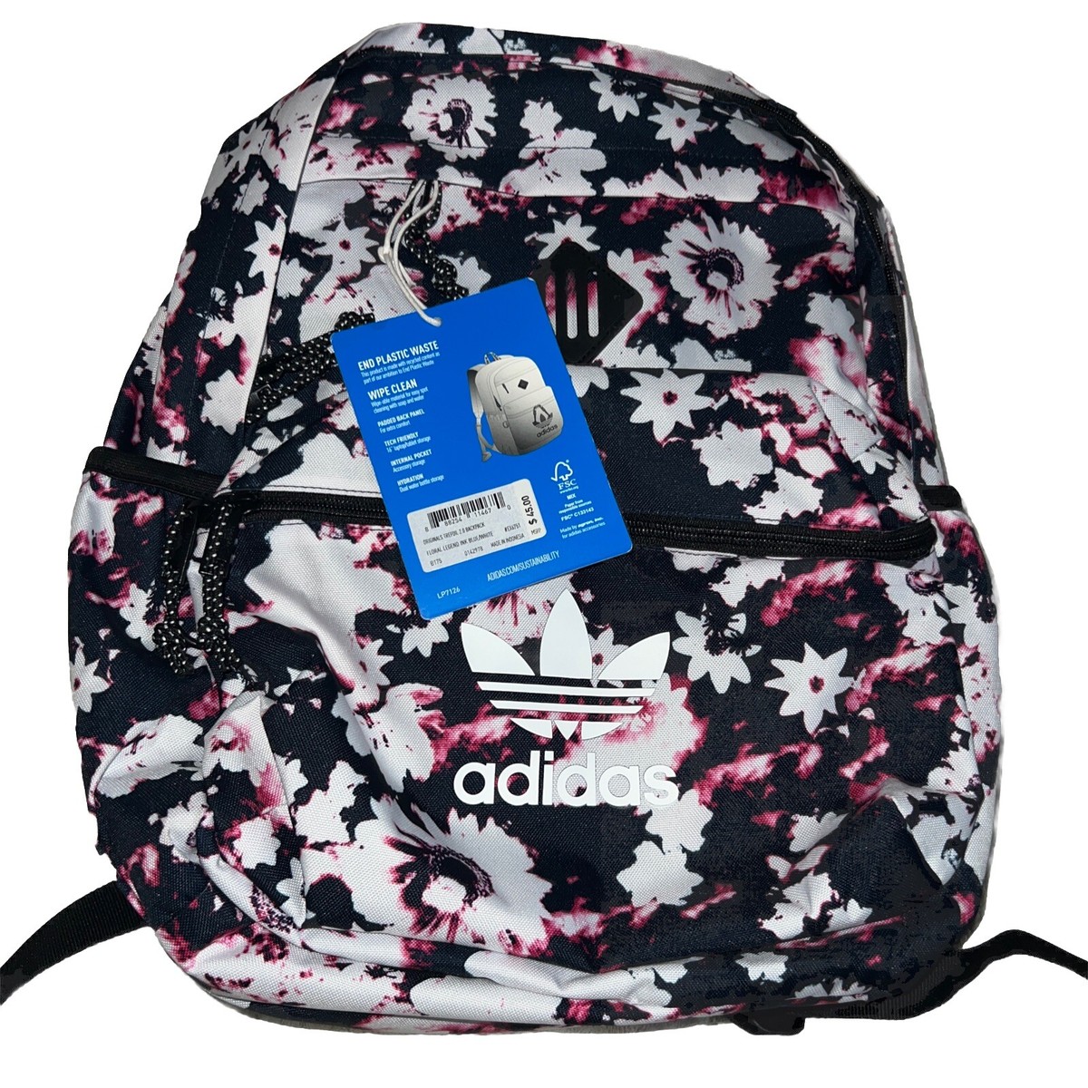 Print Adidas Original Backpack Pink Adidas Originals Pink Print