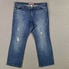 Gap Jeans Size 16 Boot Cut Classic Denim Distressed Wash Cute Lower Rise