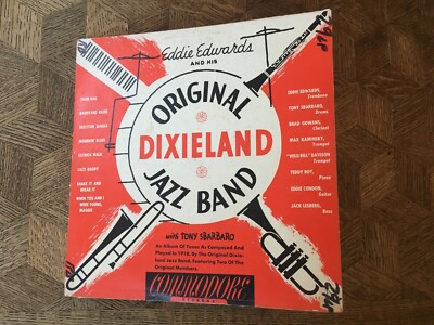 EDDIE EDWARDS - Original Dixieland Jazz Band ~ COMMODORE 10'' 20,003 {dg} - RARE