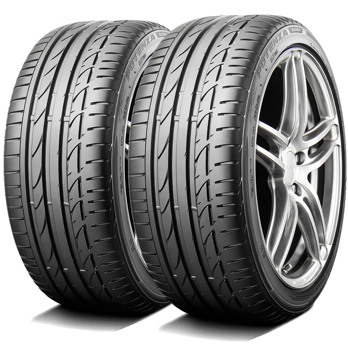 2 Tires 245/45R19 Bridgestone Potenza S001 RFT (MO) High 2 Tires 245/45R19 Bridgestone Potenza S001 RFT (MO) High
