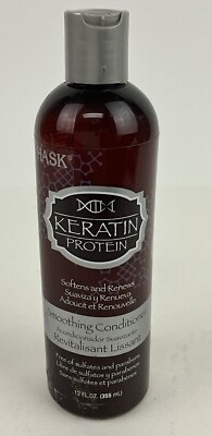 Hask Keratin Protein Sulfate Free Smoothing Conditioner Softens & Renews 12 Oz
