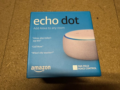 1 x Brandneu, Versiegelt Amazon Echo Dot (3. Gen) Smart Lautsprecher - Sandstein Stoff