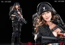 VERYCOOL VCF2029 1:6 Black Female Shooter Angelina Figure Toy INSTOCK
