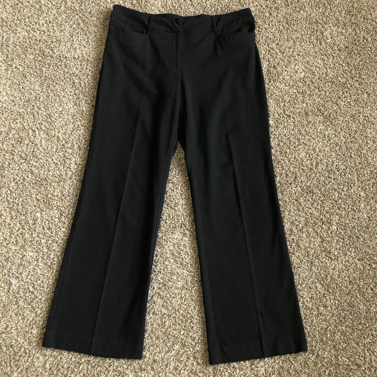 Briggs New York Dress Pants Womens 14 Black Mid Rise Bootcut Career Ladies  34x31