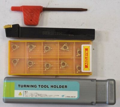 Li Feng Jing Mi Carbide Indexable Threading Turning Tool Holder w 10pc 11ER