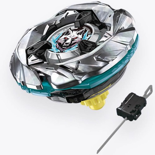 TAKARA TOMY Silver Wolf 3-80FB Burst Beyblade X Starter Launcher UX-08 Official - Picture 3 of 7