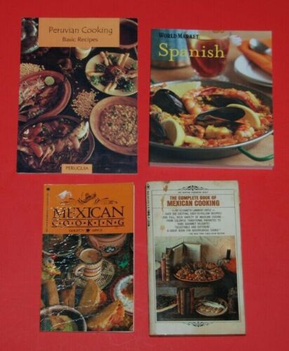 Lot 4 Peruvian Spanish Mexican Cooking Recipes Cookbooks - Picture 1 of 6