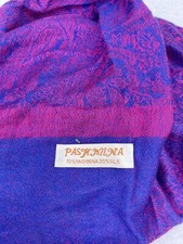 2-Pashmina Silk Shawl Wrap Scarf Fringe Flaws In Picture