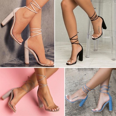 strappy clear sandals