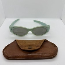 Vintage Polaroid Cool-Ray 140 Mint Green Sunglasses w/ AO Leather Case