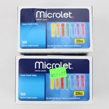Bayer Contour Microlet 200 Lancets 2 Box of 100 Exp 03/2029 Free Shipping